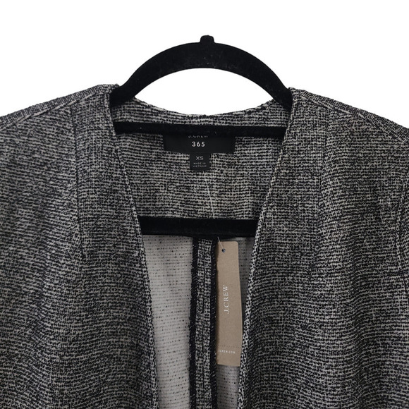 J.Crew 365 Blazer XS Heather Gray Open Boucle Long Sleeve Pockets Career Jacket - Picture 2 of 8